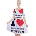 I love blueberry muffin Quarter Sleeve A-Line Dress View1