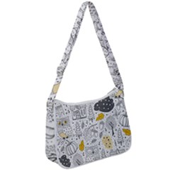 Doodle-seamless-pattern-with-autumn-elements Zip Up Shoulder Bag by Salman4z