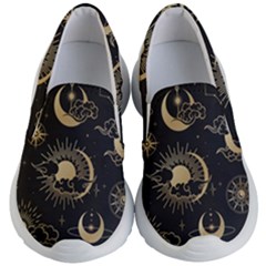 Asian-seamless-pattern-with-clouds-moon-sun-stars-vector-collection-oriental-chinese-japanese-korean Kids Lightweight Slip Ons by Salman4z