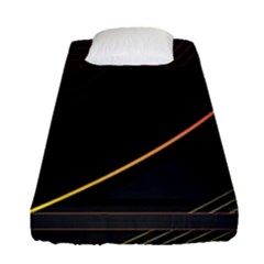 Gradient-geometric-shapes-dark-background Fitted Sheet (single Size) by Salman4z