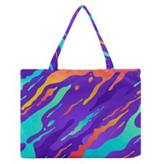 Multicolored-abstract-background Zipper Medium Tote Bag by Salman4z