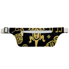 Mexican-culture-golden-tribal-icons Active Waist Bag by Salman4z