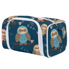 Seamless-pattern-owls-dreaming Toiletries Pouch by Salman4z