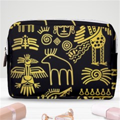 Golden-indian-traditional-signs-symbols Make Up Pouch (medium) by Salman4z