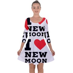 I Love New Moon Quarter Sleeve Skater Dress by ilovewhateva