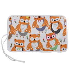 Cute-colorful-owl-cartoon-seamless-pattern Pen Storage Case (l) by Salman4z