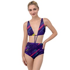 Colorful-abstract-background Tied Up Two Piece Swimsuit by Salman4z