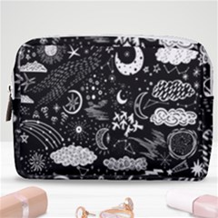 Vector-set-sketch-drawn-with-space Make Up Pouch (medium) by Salman4z