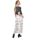 Cute-cat-colorful-cartoon-doodle-seamless-pattern Velour Split Maxi Skirt View2