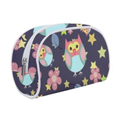 Owl-stars-pattern-background Make Up Case (small) by Salman4z