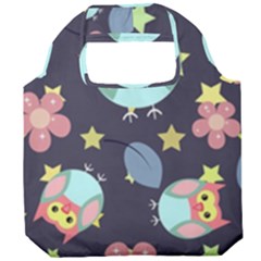 Owl-stars-pattern-background Foldable Grocery Recycle Bag by Salman4z