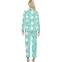 Elegant Swan Seamless Pattern Womens  Long Sleeve Velvet Pocket Pajamas Set View2