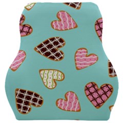 Seamless Pattern With Heart Shaped Cookies With Sugar Icing Car Seat Velour Cushion  by pakminggu