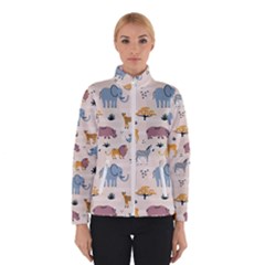 Wild Animals Seamless Pattern Women s Bomber Jacket by pakminggu