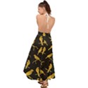 Background With Golden Birds Backless Maxi Beach Dress View2