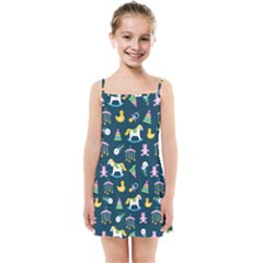 Cute Babies Toys Seamless Pattern Kids  Summer Sun Dress by pakminggu