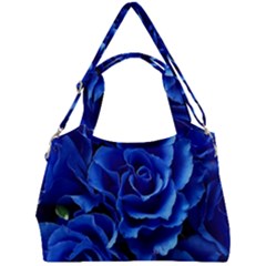 Blue Roses Flowers Plant Romance Blossom Bloom Nature Flora Petals Double Compartment Shoulder Bag by pakminggu