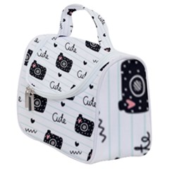 Cute Cameras Doodles Hand Drawn Satchel Handbag by pakminggu