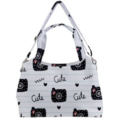 Cute Cameras Doodles Hand Drawn Double Compartment Shoulder Bag by pakminggu