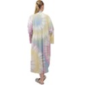 Tie Dye Pattern Colorful Design Maxi Velvet Kimono View2