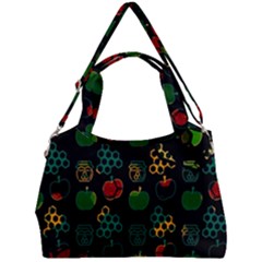 Apples Honey Honeycombs Pattern Double Compartment Shoulder Bag by pakminggu