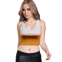 Beer Foam Bubbles Alcohol Glass Racer Back Crop Top by pakminggu