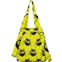 Cats Heads Pattern Design Center Zip Backpack View2