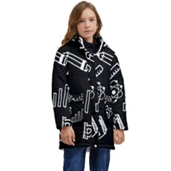 Knowledge Drawing Education Science Kids  Hooded Longline Puffer Jacket by pakminggu