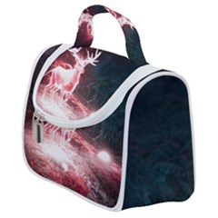 Deer Animal Moon Planet Space Fantasy Satchel Handbag by pakminggu