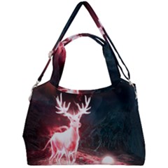 Deer Animal Moon Planet Space Fantasy Double Compartment Shoulder Bag by pakminggu