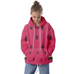 Watermelon Fruit Summer Red Fresh Food Healthy Kids  Oversized Hoodie by pakminggu