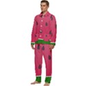 Watermelon Fruit Summer Red Fresh Food Healthy Men s Long Sleeve Velvet Pocket Pajamas Set View3