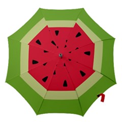 Watermelon Fruit Food Healthy Vitamins Nutrition Hook Handle Umbrellas (medium) by pakminggu