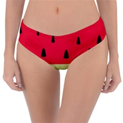 Watermelon Fruit Food Healthy Vitamins Nutrition Reversible Classic Bikini Bottoms by pakminggu