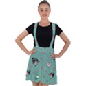 Raccoon Texture Seamless Scrapbooking Hearts Velvet Suspender Skater Skirt View1