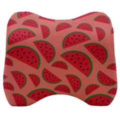 Watermelon Red Food Fruit Healthy Summer Fresh Velour Head Support Cushion by pakminggu