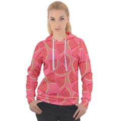 Watermelon Background Watermelon Wallpaper Women s Overhead Hoodie by pakminggu