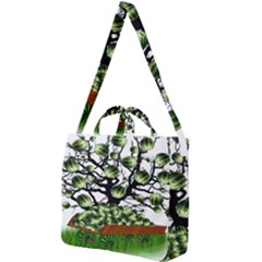 Watermelon Tree Abstraction On Watermelon Abundance Square Shoulder Tote Bag by pakminggu