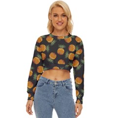 Pineapple Background Pineapple Pattern Lightweight Long Sleeve Sweatshirt by pakminggu