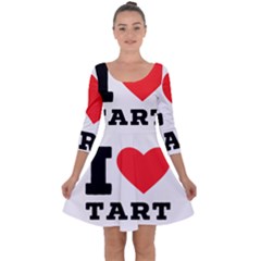 I Love Tart Quarter Sleeve Skater Dress by ilovewhateva