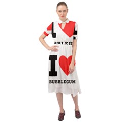 I Love Bubblegum Keyhole Neckline Chiffon Dress by ilovewhateva