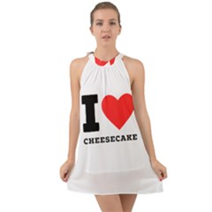 I Love Cheesecake Halter Tie Back Chiffon Dress by ilovewhateva