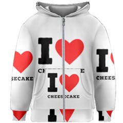 I Love Cheesecake Kids  Zipper Hoodie Without Drawstring by ilovewhateva