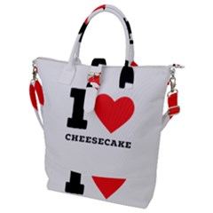 I Love Cheesecake Buckle Top Tote Bag by ilovewhateva