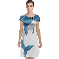 Blue Dolphin Cap Sleeve Nightdress by pakminggu