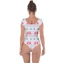 Red Green And Blue Christmas Themed Illustration Short Sleeve Leotard  View2