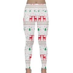 Red Green And Blue Christmas Themed Illustration Lightweight Velour Classic Yoga Leggings by pakminggu