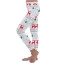 Red Green And Blue Christmas Themed Illustration Kids  Lightweight Velour Classic Yoga Leggings View2