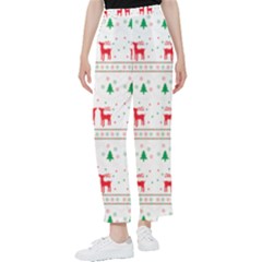 Red Green And Blue Christmas Themed Illustration Women s Pants  by pakminggu