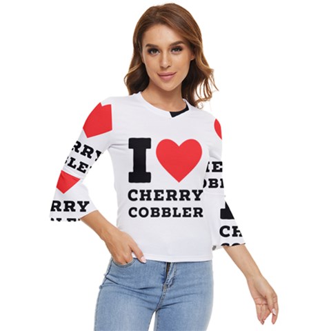 I Love Cherry Cobbler Bell Sleeve Top by ilovewhateva